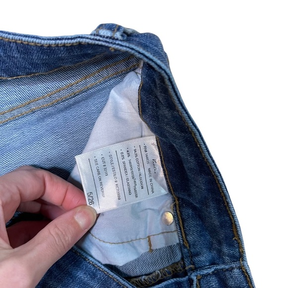 KanCan Women’s High Rise Medium Wash Distressed Cuffed Skinny Jeans - Picture 3 of 7